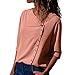 Clearance Sale! Wintialy Womens Casual Lapel Neck T-Shirt Ladies Long Sleeve Buckle Blouse Tops