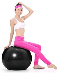 Pelota de ejercicio, antideslizante, extra gruesa, balón de equilibrio de estabilidad de yoga (25.6   33.5 in), soporta 2000 libras con bomba de pie rápida, perfecto para el hogar, gimnasio, fuerza central, yoga, fitness