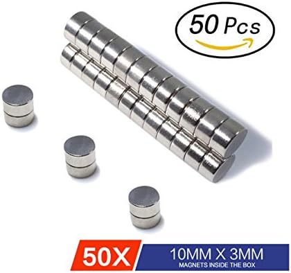 Multi-Use Round Refrigerator Fridge Magnets Office Magnets DIY Art and Craft Magnets Dry Erase Board Magnets Whiteboard Bulletin Boards Map Magnets Magnetic Pins • 50Pcs Durable Magnets