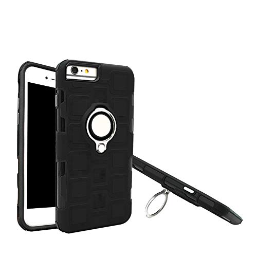 Cover for iPhone 7 Plus Case, 2 in 1 360 Degree Ring Stand Dual Layer TPU Silicone Rubber Bumper Shockproof Support Magnetic Car Mount Holder Thin Case for Apple iPhone 8 Plus (13, iPhone 8 Plus)