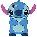Emily Fashion Cute 3D Cartoon Blue Alien Dog Silicone Case Cover for iPhone X 8 Plus 6S 6 Plus 6SE 5S 5 SE 5C/Samsung Galaxy S8 Plus S7 S6 Edge Note 8 Note 5 S5 J7 J5 ON5 J3 Prime Mini 2017 2016 J7 V