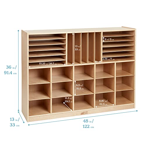 ECR4Kids MultiSection Mobile Storage Classroom Furniture