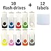 Enfain 10-Pack 8GB USB 2.0 Flash Drives – Colorful Thumb Drives for Photos, Videos, School & Office, 10 Assorted Colors