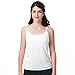 Ibeauti Breathable Classic Women's Basic Camisoles Tops with Built in Padded Bra (M, Ivory White)