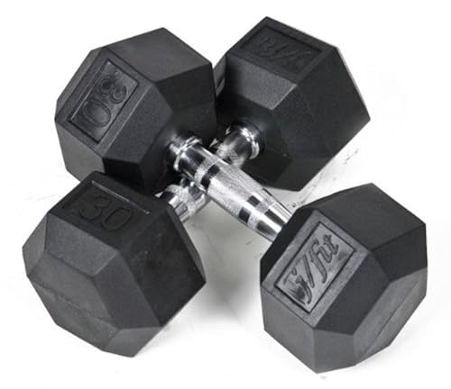 J Fit Rubber Coated Dumbbell 30 in Kuwait Whizz Dumbbells