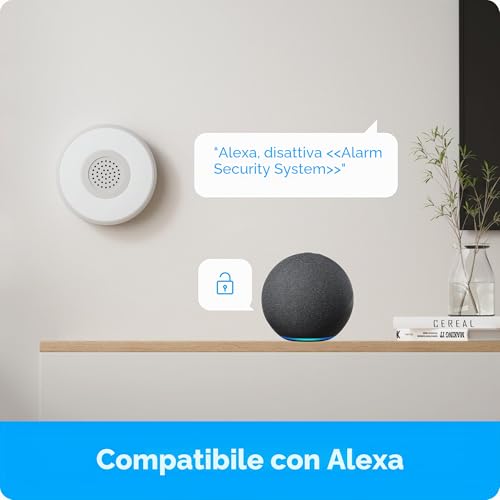 AGSHOME Wireless Home Alarm with 1080P Camera for Smart Security Scenarios, 120DB Alarm Connected to 2.4 GHz, 9 Wireless Home Alarm Kits Compatible with Alexa and Google Assistant