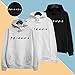 Wenirn Women Hoodies Casual Long Sleeve Letter Print Front Pocket Friendship Hoodies Black