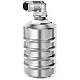 304 Stainless Steel Fully Automatic Water Level Control Float Valve, Automatic Water Level Controller for Water Tank, Stainless Steel Mini Float Ball Valve (#D-1/2 inch connector(Side water intake))