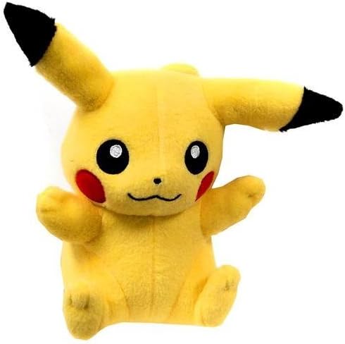 Pokemon X & Y TOMY 8 Inch Basic Plush Pikachu [Sitting Closed Mouth, Left Ear Down]