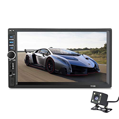 Double Din Car Stereo Upgrade 7 inch Touch Screen Car Radio MP5/4/3 Player FM Radio Video Audio Compatible with Bluetooth Support Rear-View Camera