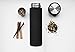 Stainless Steel Water Bottle Tumblers: BPA Free, Vacuum Insulated Travel Mug with Lid and Removable Fruit and Tea Filter for Hot or Cold Beverages - 17 oz. Infuser Bottles Set of 2 (black and blue)