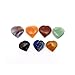 Chakra Stones - Heart Shaped Chakra 7 Stones - Chakra Set - with Rock Paradise Exclusive Certificate of Authenticity (AM2B5-05)
