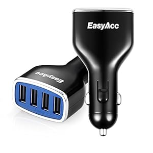 .com: EasyAcc Car Charger 34W 6.8A 4-Port f