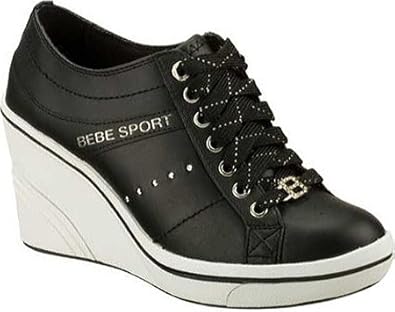 Amazon Com Bebe Sport Women S Bon Ton Sneaker Black 9 M Us Shoes
