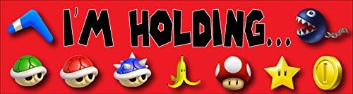 Im Holding Bumper Sticker - Super Mario Kart - Racing - Car Decal - Automotive