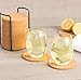 Olivia & Aiden Cork Coasters Set | 24 Piece Set | Round Thick, Super Absorbent | Fits Cups, Mugs, Wine Glasses | Heat-Resistant Counter and Table Protection | Includes Metal Coaster Holder