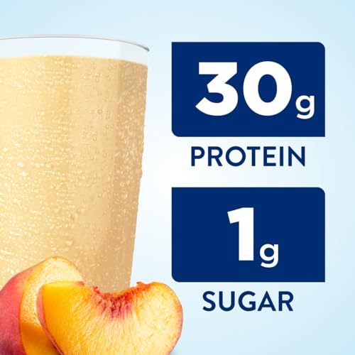ENSURE MAX PROTEIN CREAMY PEACH NUTRITION SHAKE | 30G PROTEIN, 1G SUGAR, 4G FIBER BLEND | 4 PACK
