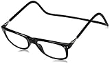 Clic Magnetic Eyeglasses Ashbury Reading Glasses in Black ; +1.50
