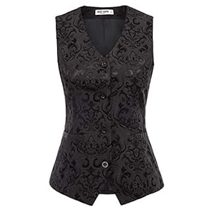 GRACE KARIN Damesvest jacquard zonder mouwen