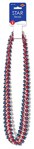 Beistle 50854-RSB 6-Pack Star Beads, 33-Inch