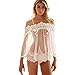 NEARTIME Women Cover up, Lingerie White Sleepwear Lace Coverup 2017 HOT (M)