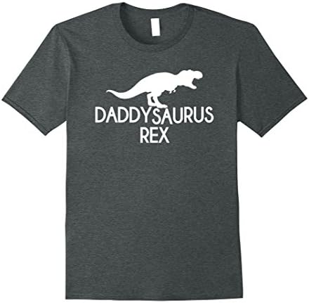 Mens Daddysaurus Rex - Funny Father's Day T-Shirt Large Dark Heather