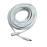 Hanvex HDX50W 50ft 2.1mm x 5.5mm DC Plug Power Adapter Extension Cable, 18AWG Heavy Duty Cord for 12V, 24V LED Strip, Lighting, and More, White