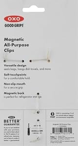OXO Magnetic Clip Assorted 4 Pieces Secure Bag Clips Kitchen Organizer view 4