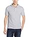 IZOD Uniform Young Mens Short Sleeve Pique Polo, Grey Heather, 38/39
