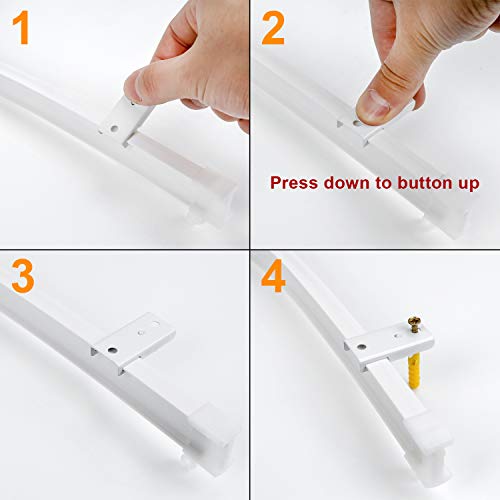 Datttcc Alloy Plastic Windows and Balcony Curtain Track Soft Curved Track Rail Slide Rail Accessories (3 Meters)
