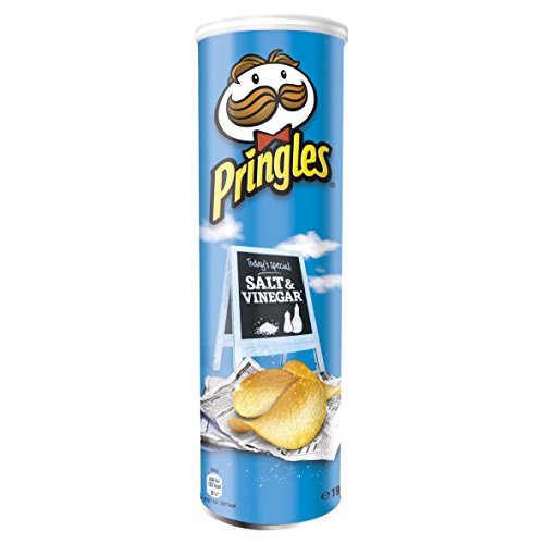 Pringles Salt and Vinegar Crisps 190 g (Pack of 6)