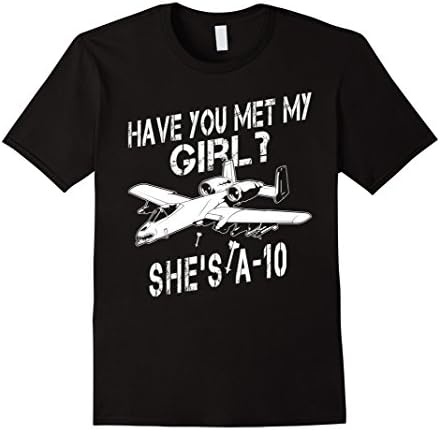 Mens My Girls A10 Warthog Plane - Aviation Pilot T-Shirt Large Black