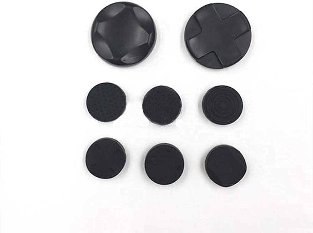 Silicone Joystick Cap Cover Thumble Stick Grips Cap with Cross Key D-Pad Button for PS Vita 1000 2000 PSV 1000 2000 (Black)
