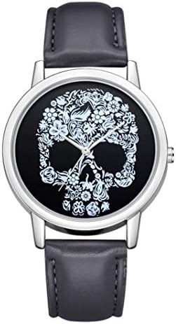 Watches for Women Clearance, Paymenow Women Stainless Steel Dial Quartz Watches Skull Print No Number Fashion Analog Wrist Watch