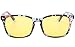 BEISON Computer Glasses Anti Blue Light Anti-glare Anti-fatigue Computer/TV Electromagnetic Radiation Protection (Flowers, 53mm)
