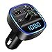 Naouis Bluetooth FM Transmitter For Car, FM Radio Transmitter Bluetooth 4.2 with Hands Free Calling, 2 USB Ports, USB Drive and Micro SD Card Slot