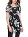 BAISHENGGT Women's Mesh with Lining Irregular Hemline Flared Tunic Top Medium White Floral