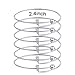 UKER Expandable Stainless Steel Wire Blank Bangle Adjustable Bracelet for DIY Jewelry Making, Pack of 10pcs,2.4 inch