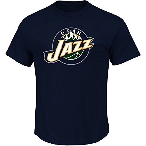 Majestic Men's Big & Tall NBA Team Primary Logo T-Shirt (XLT, Utah Jazz)