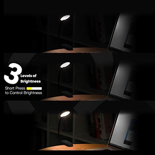 Rechargeable LED Book Light, Clipon Reading Light for Book in Bed, 15