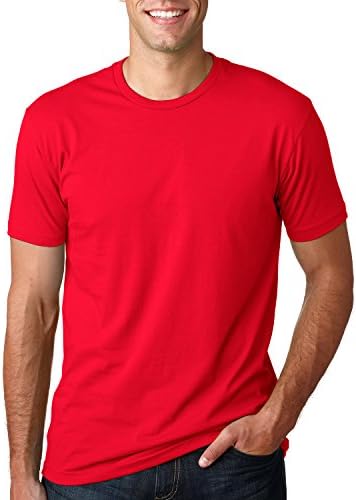 Next Level Men's Fitted Set in 1X1 Baby T-Shirt, Red, XX-Large