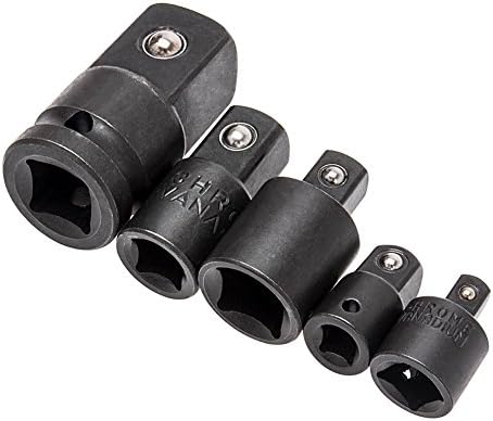 Bang4buck 5pcs 510008A Impact Reducer & Adapter Socket Wrench Set, Chrome Vanadium,1/4 3/8 1/2 Drive Air Ratchets