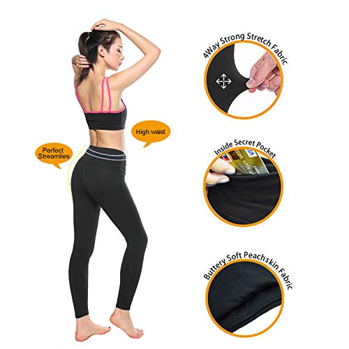 image for KT Buttery Soft Leggings for Women - High Waisted Leggings Pants with 