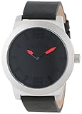 Kenneth Cole REACTION ' Street Collection' Quartz Metal and Leather Casual Watch, Color:Black (Model: RK1283)