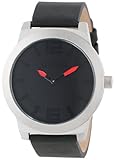 Kenneth Cole REACTION Unisex RK1283 Street Collection Black Dial Red Hand Details Watch, Watch Central