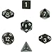 Polyhedral 7-Die Translucent Dice Set - Smoke with White