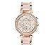 Michael Kors Mid-Size Rose Goldtone and Stainless Steel Parker Three-Hand Glitz Watch