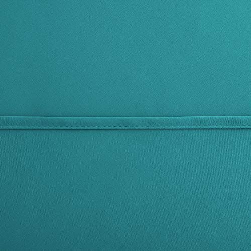 Teal Curtains 84 Inch Length for Living Room Set of 2 Panels Grommet