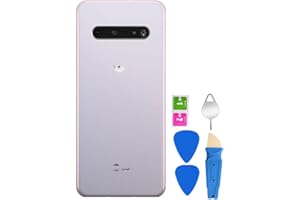 MAITER V60 ThinQ Back Glass Replacement with Pre Installed Tape Housing Door Parts for LG V60 ThinQ All Models +Tools (White)