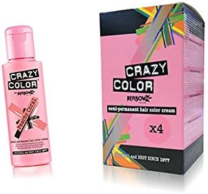 4 Crazy Color Semi Permanent Hair Colour Dyes by Renbow 100ml Peachy Coral 70
